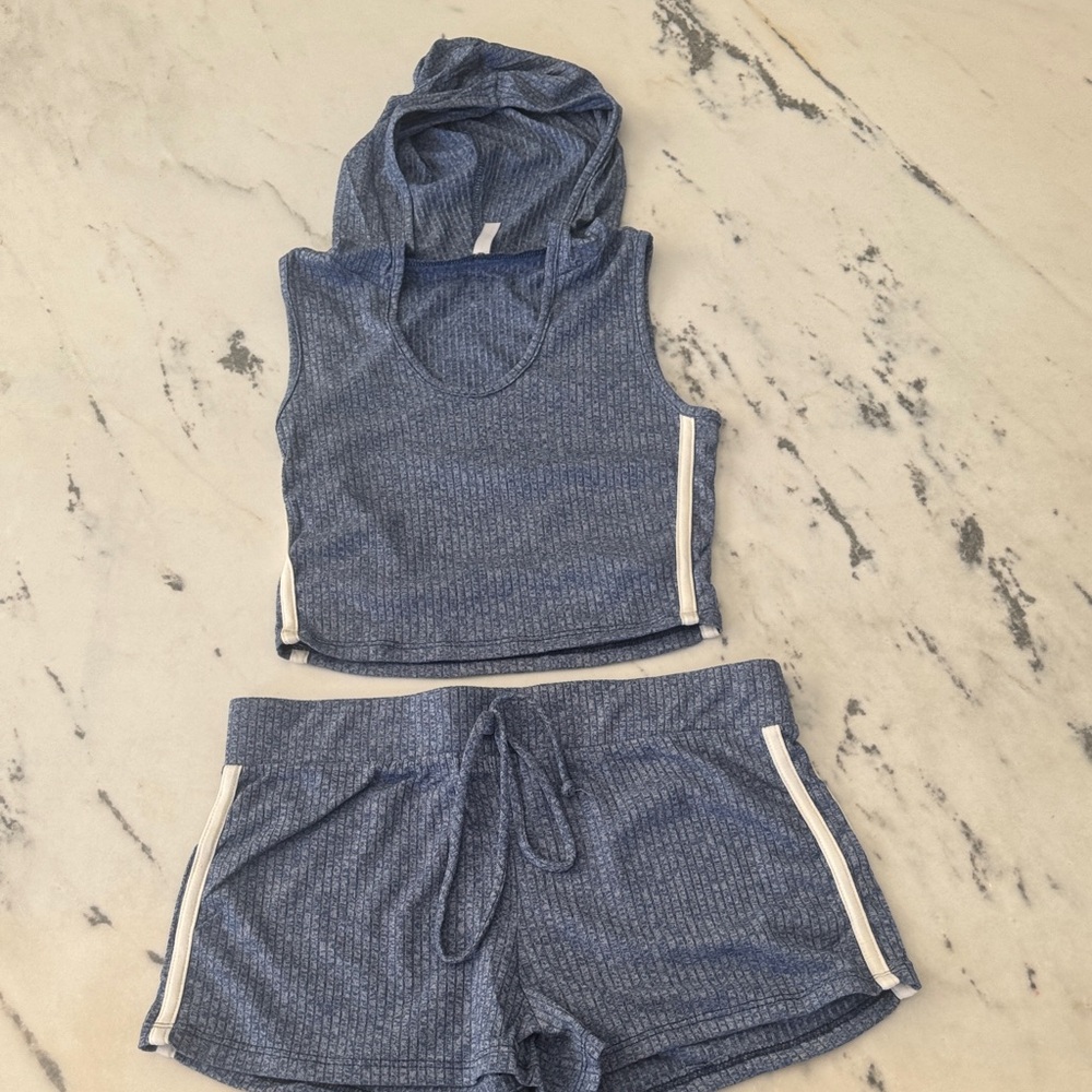 Blue Women's Shorts Set - New with tags